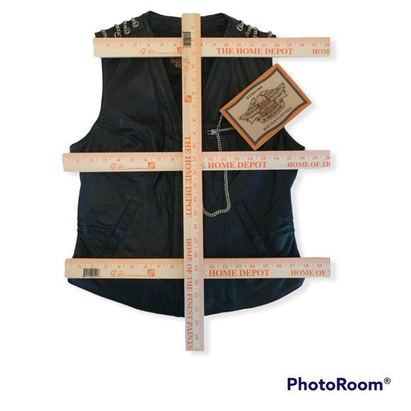 Women's Medium M Harley-Davidson Leather Fabric (back) Vest 98102-95VW NWT - Picture 7 of 7